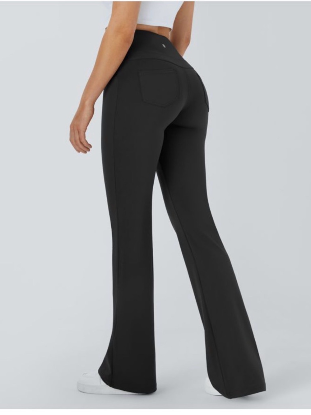 Halara DayStretch High Waisted Pocket Flare Yoga Leggings Womens large Black